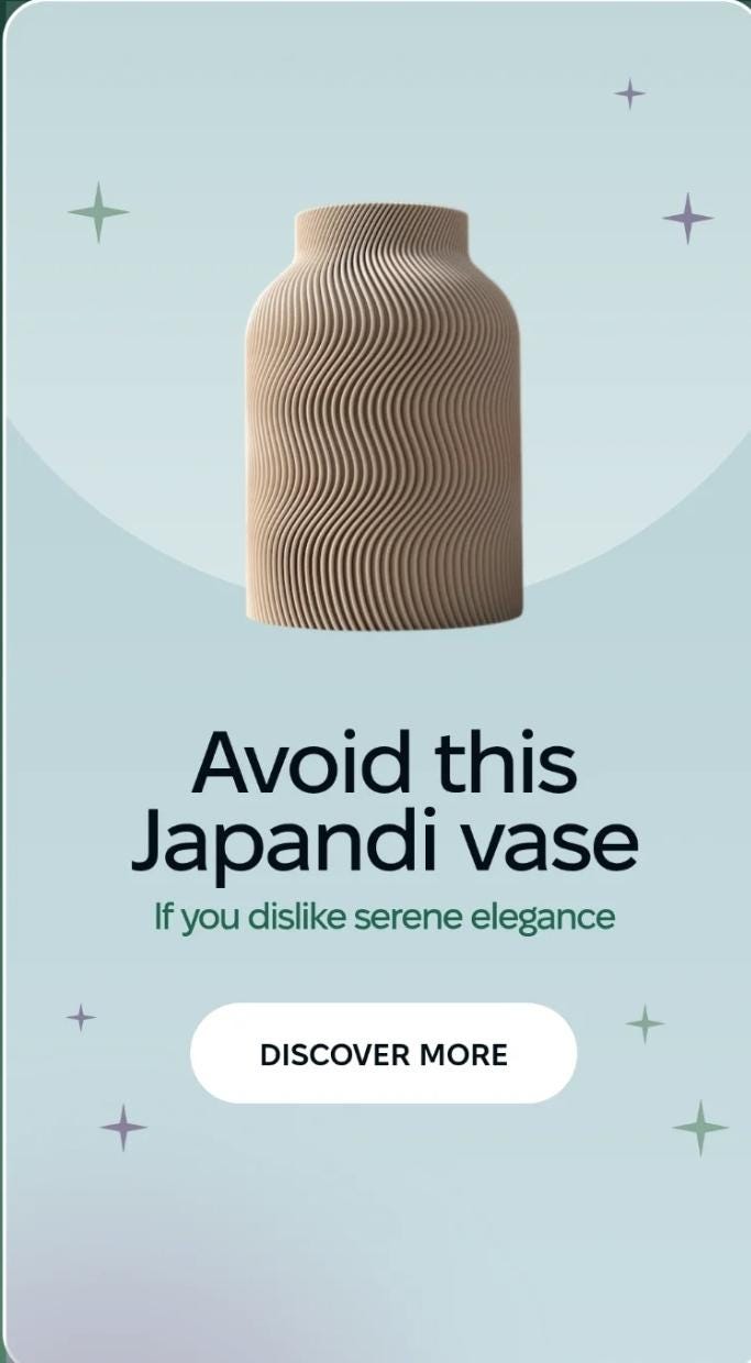 Japandi Wavy Vase Taupe