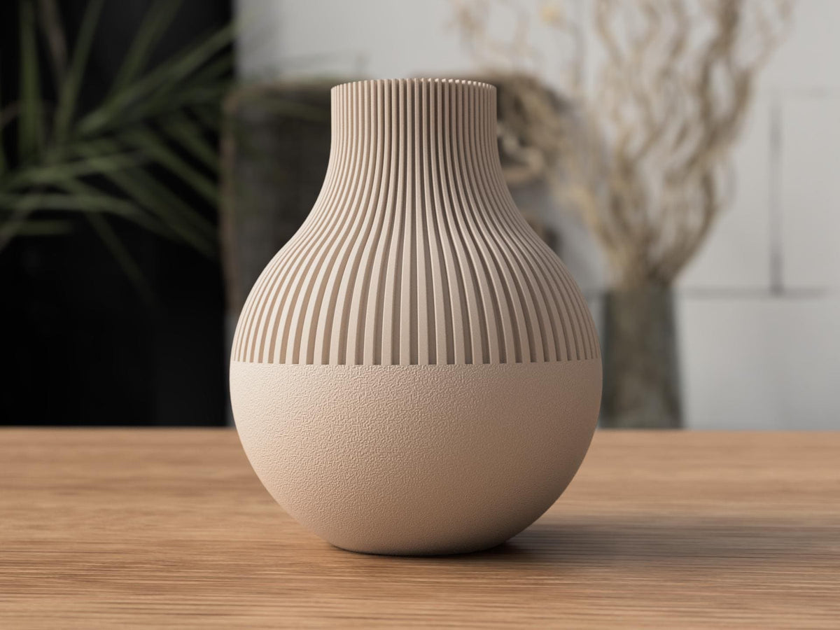 Japandi Neki Ribbed Vase Set