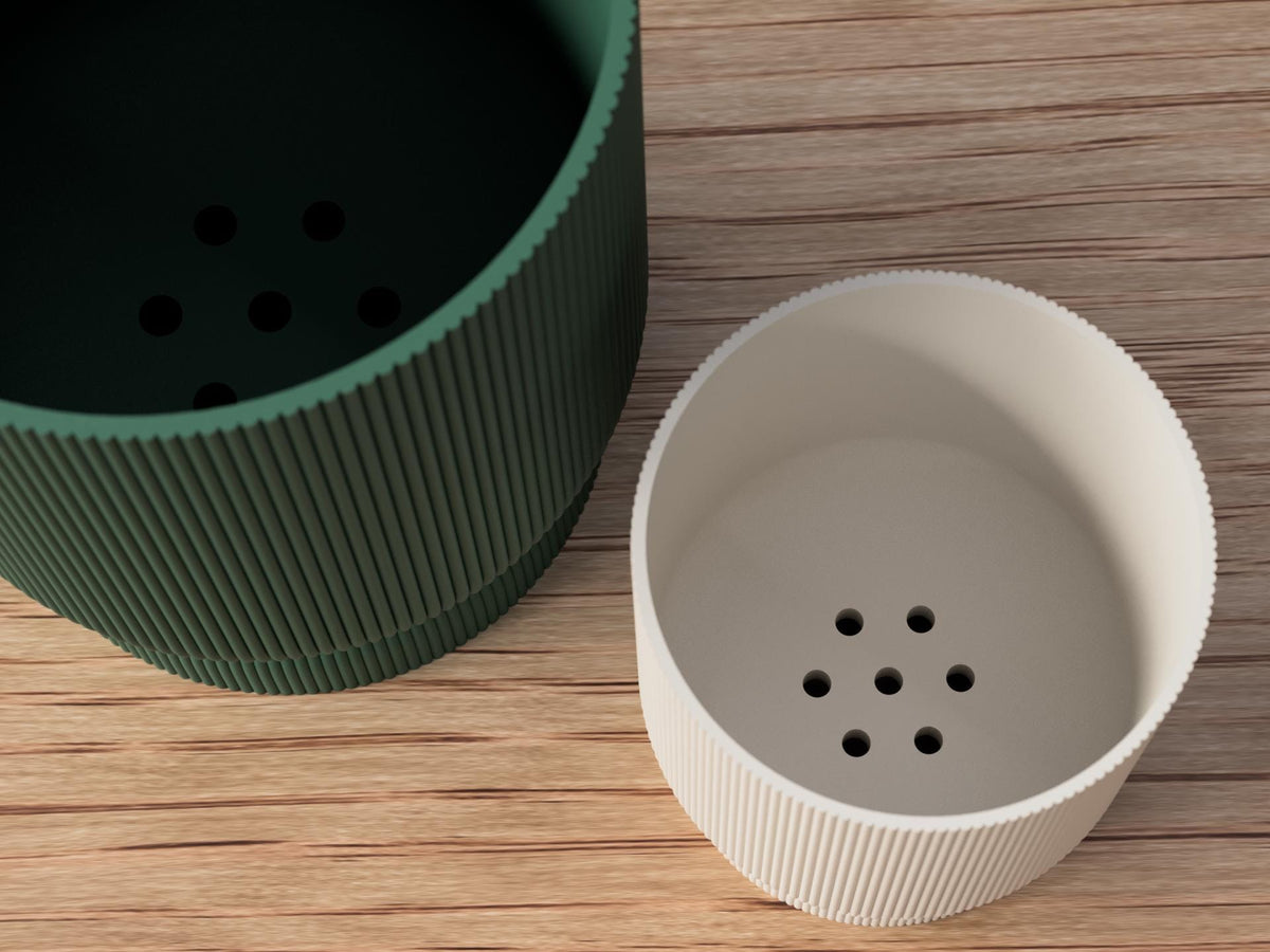 Japandi Twist-Lock Planter Short & Tall