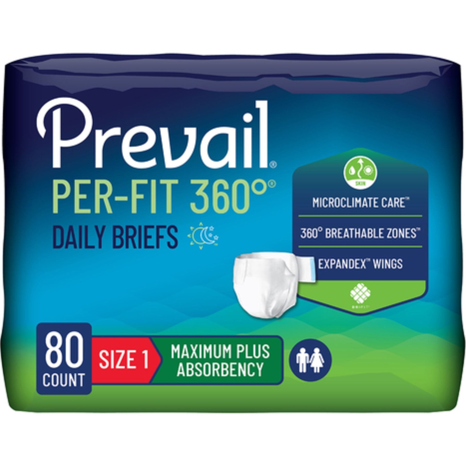 Prevail Per-Fit360 Daily Briefs, Maximum Plus Absorbency